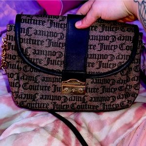 NWOT! Beautiful chocolate brown and black juicy couture satchel